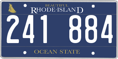 RI license plate 241884
