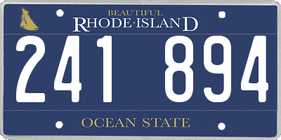 RI license plate 241894
