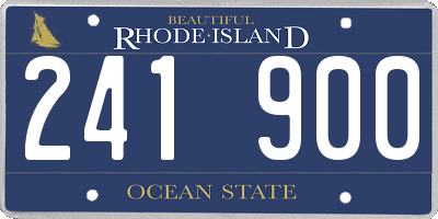 RI license plate 241900