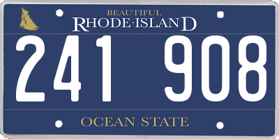 RI license plate 241908