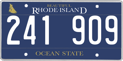 RI license plate 241909