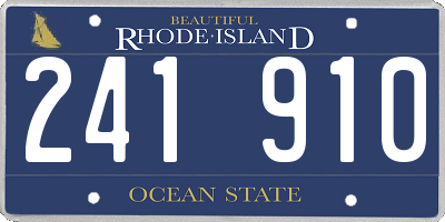 RI license plate 241910