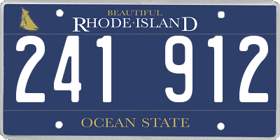 RI license plate 241912
