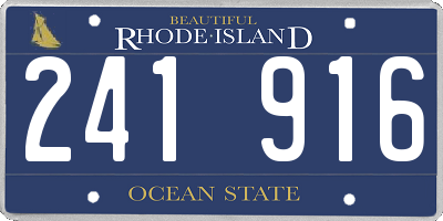 RI license plate 241916