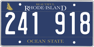 RI license plate 241918