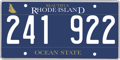 RI license plate 241922