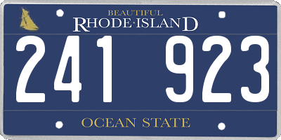 RI license plate 241923
