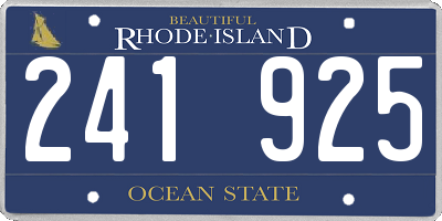 RI license plate 241925