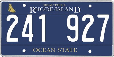 RI license plate 241927