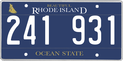 RI license plate 241931
