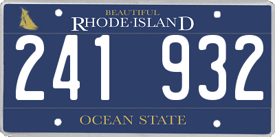 RI license plate 241932