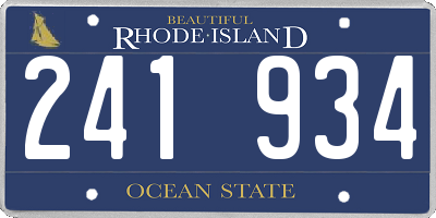 RI license plate 241934