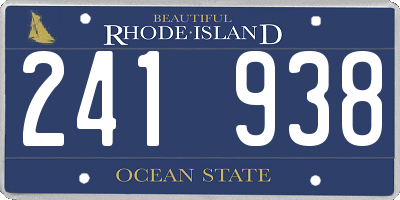 RI license plate 241938