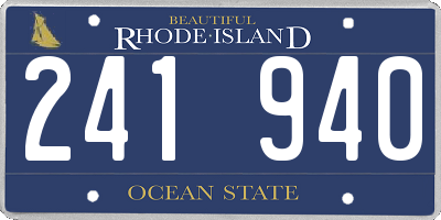RI license plate 241940