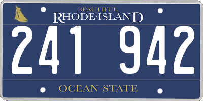 RI license plate 241942