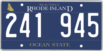 RI license plate 241945