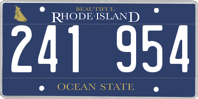 RI license plate 241954
