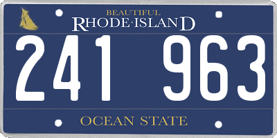 RI license plate 241963