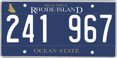 RI license plate 241967