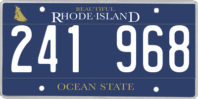 RI license plate 241968