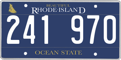 RI license plate 241970