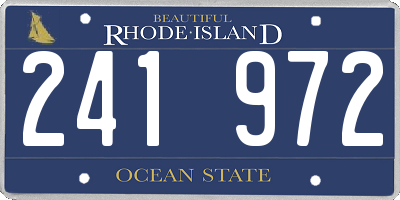RI license plate 241972