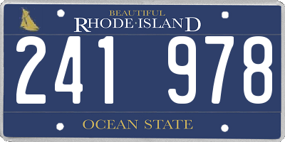 RI license plate 241978