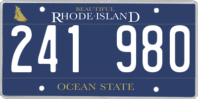 RI license plate 241980
