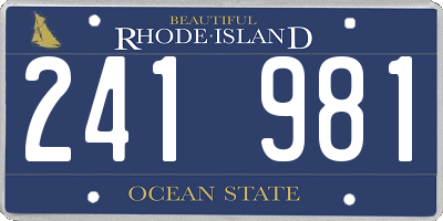 RI license plate 241981