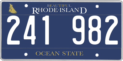 RI license plate 241982
