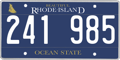 RI license plate 241985