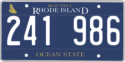 RI license plate 241986