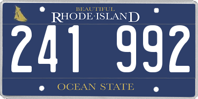 RI license plate 241992