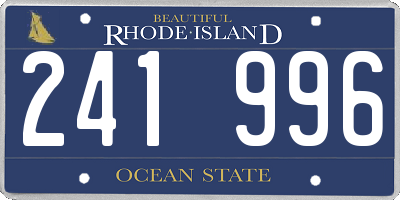 RI license plate 241996