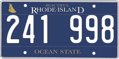 RI license plate 241998