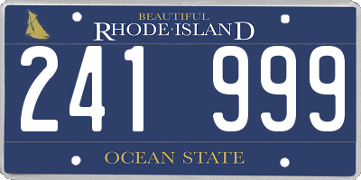 RI license plate 241999