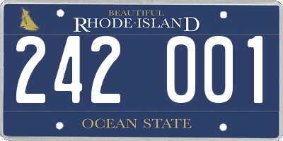 RI license plate 242001