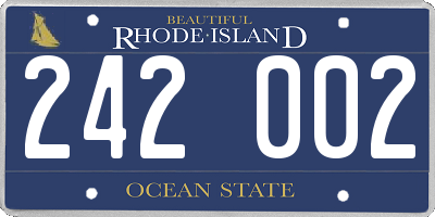 RI license plate 242002