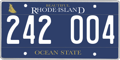RI license plate 242004