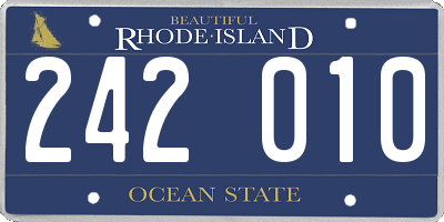 RI license plate 242010