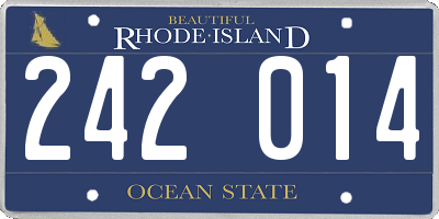 RI license plate 242014