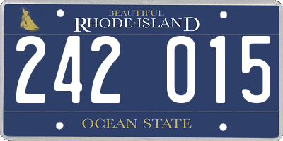 RI license plate 242015