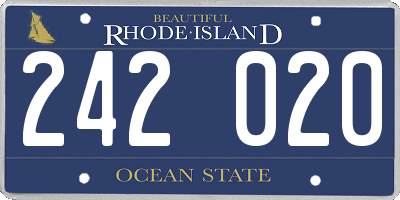 RI license plate 242020
