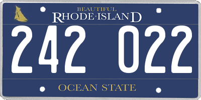RI license plate 242022