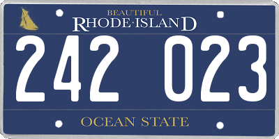 RI license plate 242023