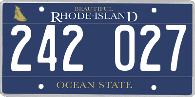 RI license plate 242027