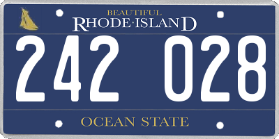 RI license plate 242028