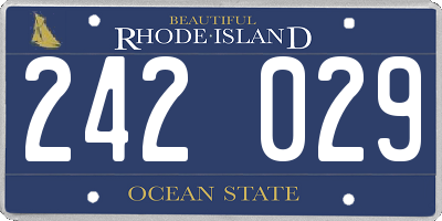 RI license plate 242029