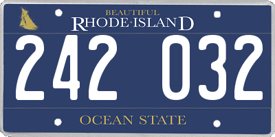 RI license plate 242032