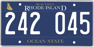 RI license plate 242045